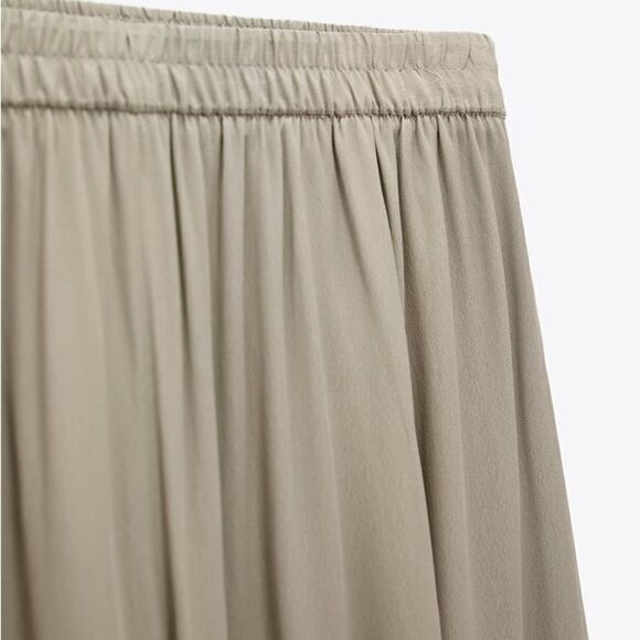 ZARA PALAZZO WIDE FLOWY PANTS - Picture 4 of 7